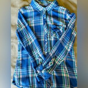Rails blue plaid flannel size large